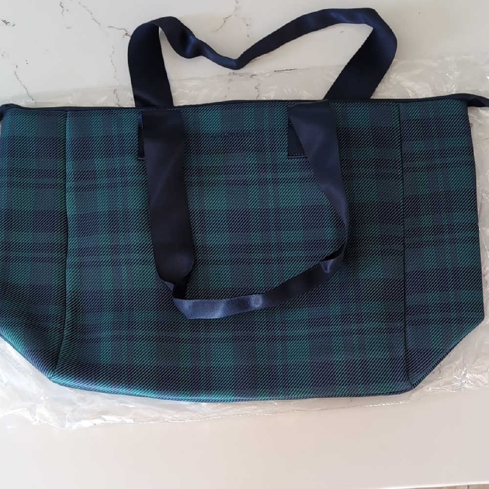 Mytagalongs Neoprene Plaid Tote
